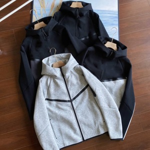 Bộ đồ thể thao nam hai mảnh kiểu mới 2026, áo khoác hoodie chất liệu fleece có logo tùy chỉnh, bộ đồ tập thể thao, đồ mặc thường ngày - Product Image 4
