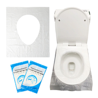 Protège-sièges de toilette jetables imperméables pour voyage, en plastique