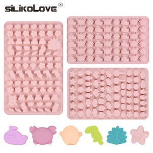 MUYULINS factory multi-cavity cartoon animal flower-shaped candy LFGB platinum BPA-free <b>silicone</b> gummy mold - Product Image 2