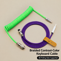Câble d'extension en cuivre pour clavier mécanique à interrupteurs magnétiques 8K, connecteur aviation, spirale rétractable, ressort, USB-Type-C, personnalisé