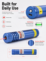 Nouvelle lampe torche laser ZHonNa avec circuit de commande d'alimentation DIY, fonction de charge de batterie au lithium, interrupteur tactile et tête laser