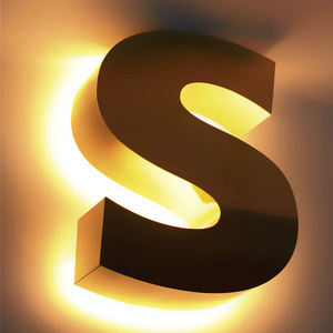 नए आगमन लक्जरी कस्टम गुलाब सोने के धातु के लोगो पत्रों के संकेत दिए गए व्यापार बाहरी संकेत - Product Image 2