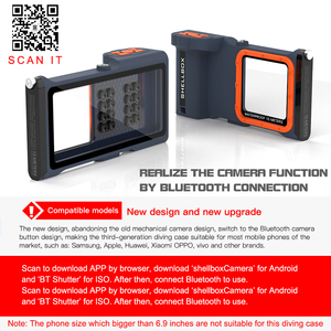 ShellBox 3rd Gen. новый релиз BT Камера для водных видов спорта чехол для телефона iPhone <span class=keywords><strong>16</strong></span> Pro Max 49 футов 15 м водонепроницаемый из материала ПК - Product Image 2
