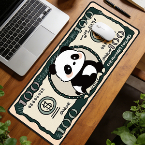 Tapis de bureau en tissu caoutchouté antidérapant, motif loutre anime mignonne et billet de 100 <span class=keywords><strong>dollars</strong></span>, pour <span class=keywords><strong>clavier</strong></span>, cadeau de bureau, en stock - Product Image 4