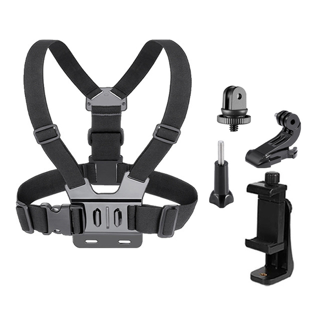 Extensive Multiple Connection Mount Harness Camera Phone Chest Strap for GoPro Hero 13 12 11 10 9 8 7 6 Osmo Action 5 Pro 4 3