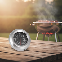Termometer Oven Dial Stainless Steel Tahan Air 0-600 untuk Peralatan Dapur BBQ Memanggang Penggunaan Rumah Tangga Bebas Listrik