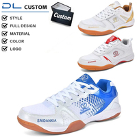 Zapatillas de Bádminton Unisex Multicolor con Malla Transpirable, Parte Superior Impermeable, con Cordones, Suela de Goma Antideslizante y Amortiguación