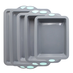 Grand plat <span class=keywords><strong>de</strong></span> cuisson rectangulaire bicolore ustensiles <span class=keywords><strong>de</strong></span> cuisson avec cadre dur gâteau pain collations biscuit cuisson en silicone usage alimentaire commercial - Product Image 1