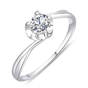 Joyería de Plata de Ley 925, anillos de Halo de corte redondo de compromiso chapados en rodio para mujer, anillo de diamante cultivado en laboratorio VVS D Color HPHT CVD - Product Image 6