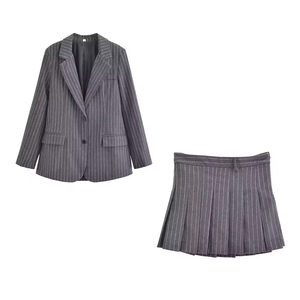 थोक फैशन महिलाओं ने कपड़े सेट फैशन 2 पीस ड्रेस सूट महिला ब्लेज़र और स्कर्ट सेट - Product Image 1