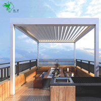 MINGYU 2026 Pergola Bioclimatique Écologique en Aluminium avec Toit à Lames Rétractables et Pliables, Imperméable, pour Terrasse Extérieure