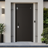 Porte d'entrée extérieure anti-effraction et insonorisée 40 dB, construction en aluminium et acier pour appartements