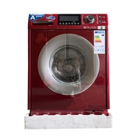 Lavadora de tambor silenciosa con inversor de 10 kg, tina de acero inoxidable, ahorro de energía, totalmente automática, de carga frontal.