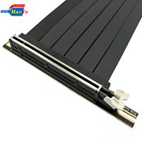 Cable Riser PCIe 5.0 con Carga Rápida de 3A, Conductores de Cobre Puro, Construcción de Aleación de Aluminio, Revestimiento de Nailon Trenzado para Computadora