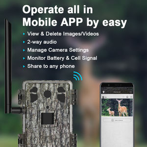 Caméra de surveillance de sentier JerderFo H6 H2 Ucon Cellular 4G, caméra de chasse en plein air, caméra de sentier pour la <span class=keywords><strong>faune</strong></span>, 940 sans flash, panneaux solaires - Product Image 5