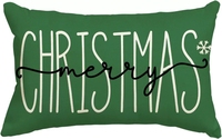 Housse de coussin vert Joyeux Noël, décoration de Noël pour canapé, cadeau festif durable
