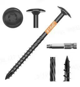 Truss Head <b>Screw</b> 12mm Metric Carbon Steel Class 8.8 Black Coarse Thread - Product Image 1