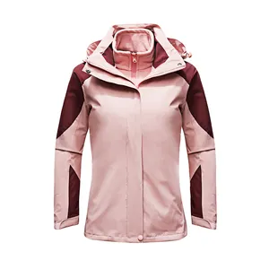 Antiestáticos para mujer chaqueta cortavientos 3 en 1, de poliéster informal personalizada al aire libre de talla grande para invierno