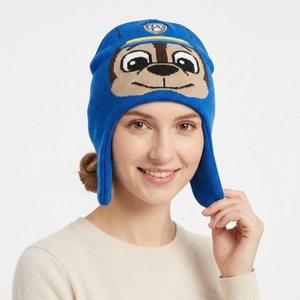 Gorro de Invierno Cálido de Punto 100% Acrílico para Mujer <span class=keywords><strong>con</strong></span> <span class=keywords><strong>Orejeras</strong></span>, <span class=keywords><strong>Gorros</strong></span> de Acrílico Personalizados <span class=keywords><strong>con</strong></span> Forro Polar y <span class=keywords><strong>Orejeras</strong></span> para Hombre - Product Image 1