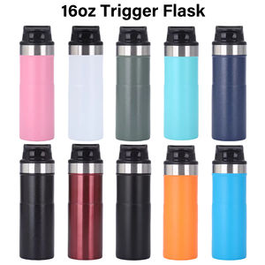 בקבוק מים נירוסטה נייד עם מכסה להעיף את מכסה יצירתי ישר מבודדים, עיצוב קלאסי עבור קפה ספורט קפה - Product Image 5