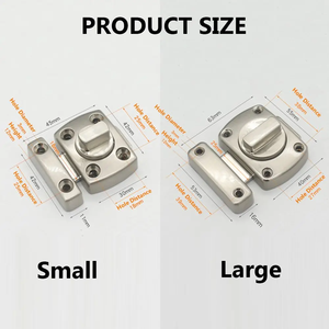 Loquet de confidentialité universel pour porte d'armoire, verrou coulissant en alliage de zinc, boulons de sécurité durables - Product Image 6