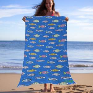 Microfibre légère Portable doux au toucher doux pour la peau beau cadeau séchage rapide surdimensionné serviette <span class=keywords><strong>de</strong></span> plage anti-<span class=keywords><strong>sable</strong></span> - Product Image 1