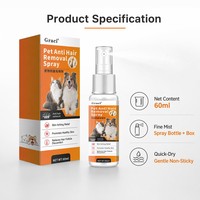 Graci - Spray anti-poils pour animaux de compagnie, écologique, pour chats et chiens, 60 ml, étiquette blanche, fabricant OEM ODM