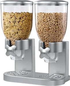 Nouveau distributeur de grain de récipient de stockage des aliments en plastique de double de petit déjeuner de vente chaude - Product Image 1