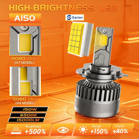 SunRise A150 H13 Auto-LED-Scheinwerfer 12V 300W 15000LM 6500K Doppel-Kupferrohr Neu IP67 Wasserdicht Hohe Helligkeit Plug-and-Play