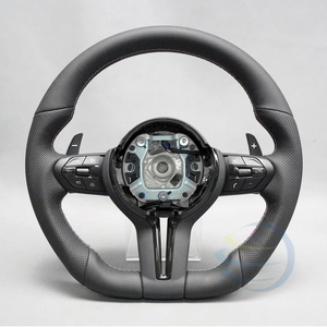Volante de Cuero para <span class=keywords><strong>BMW</strong></span> Serie F, Compatible con <span class=keywords><strong>BMW</strong></span> F30 340i F10 535i F32 F20 F36 F22 F01 F11 F31 M4 F82 X5 F15 F80 M3 E90 E60 - Product Image 1