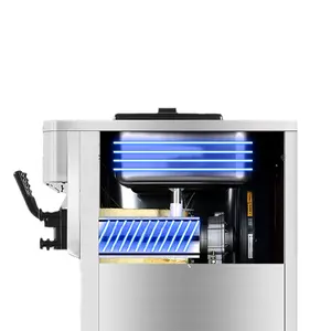 Máquina de sorvete de alta saída, equipamento inteligente do tipo do cone do alerta de refrigeração automático do pré-resfriamento macio