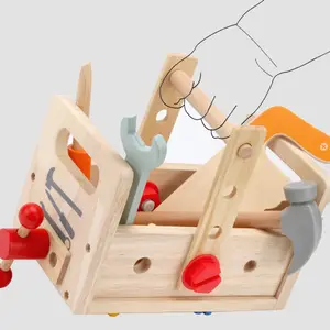 Boîte à outils en bois éducation de la petite enfance Construction jouets pour enfants jeux accessoires jeux éducatifs pour enfants