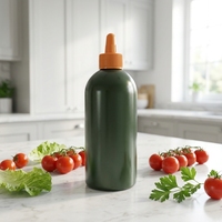 Bouteille souple personnalisée en PET/HDPE à large ouverture de 350 ml, 500 ml, 750 ml pour huile d'olive, sauces et beurre de cacahuète