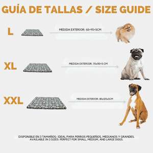 Materasso Ortopedico per Cani Yommy, Semi-Resistente all'Acqua, Base Antiscivolo, Blu Marrone Grigio, Tappetino per Animali Domestici - Product Image 6