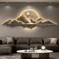 Impression numérique de paysage moderne de luxe sur verre acrylique sans cadre avec base en bois, art mural original