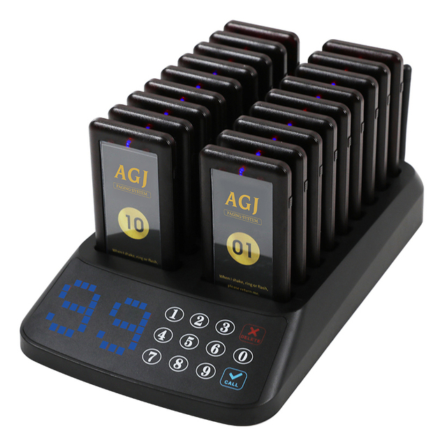 Wireless Restaurant Pager Keep Social Distance Wireless Paging System for Coffee Dessert Shop Hospital Clinic Food Court