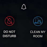 Coque de protection noire pour écran tactile intelligent anti-reflet avec sonnette personnalisable pour hôtel, rideau mural flottant ultra-transparent pour salle de bain
