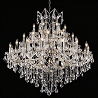 Lustre en cristal de style européen classique, chandelier multi-bras avec cadre en laiton et pendentifs en forme de goutte d'eau pour hall d'hôtel, salle de banquet, villa