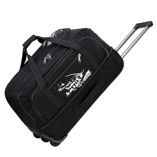 Professional Rolling Duffel Bag High Capacity Multi-Pocket Rolling Duffel Bag Rugged Telescopic Handle Rolling Duffel Bag