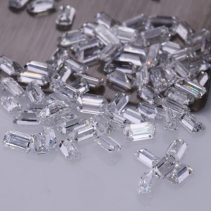 เพชรประดับเครื่องประดับ ขนาดเล็ก 2*3 มม.-4*6 มม. เจียระไนทรง Emerald สี DEF ความสะอาด VS ผลิตด้วยเทคนิค HPHT เพชรหลวมจากห้องปฏิบัติการ - Product Image 3
