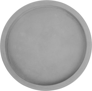 11 pouces moderne gris rond béton salle de bain vanité plateau commode haut stockage pour Cologne et parfum - Product Image 5