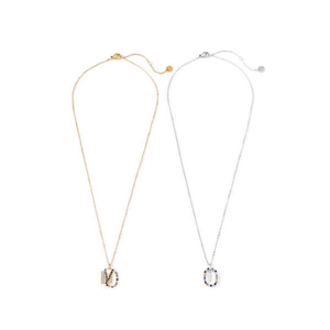 Collana con Ciondolo Zi Collar I in Oro, Argento e Acciaio 45439, Gioielli Raffinati, Catena Minimalista a Serpente, Cristallo Geometrico con Strass - Product Image 3