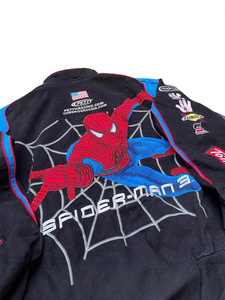 Áo khoác dài tay in hình nhện mùa Thu Đông 2024 phong cách thường ngày, kiểu dáng châu Âu Mỹ, bán chạy trên Amazon, chất liệu vải <span class=keywords><strong>canvas</strong></span> thể thao - Product Image 4