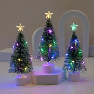 Led Artificial Mini Christmas <b>Tree</b> String Light Pine <b>Tree</b> with Bases Tabletop Decor Xmas Holiday New Year Party Home Decorations - Product Image 1