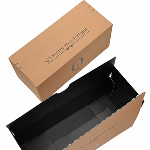 Caja de Envío con Cierre de Cremallera Fácil de Abrir, Ecológica, de Cartón Corrugado Kraft, Autosellable, para Envíos de Comercio Electrónico y Regalos - Product Image 1
