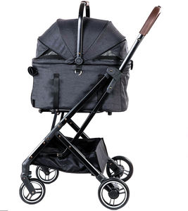 2-in-1 hafif katlanabilir evcil hayvan arabası ve kedi taşıyıcı 4-Wheel açık seyahat sepeti ayrılabilir ve tek el katlama özelliği - Product Image 2