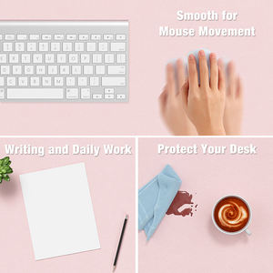 Factory Custom Logo Pink Waterproof PU Leather Mouse Pad <b>Large</b> PU <b>Desk</b> Mat with Non Slip Base for Office Home - Product Image 6