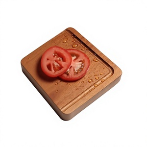Planche à découper rectangulaire en bois d'acacia et de teck de 20 pouces, grande, pour boucher, viande, écologique, durable, compatible lave-vaisselle, moderne, pour fromage - Product Image 3