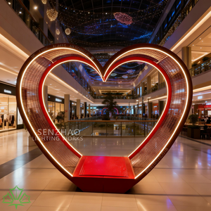 Senzhao Nouvelle mode, éclairage LED décoratif extérieur en forme de cœur, lampes à motif paysager en acier inoxydable - Product Image 1