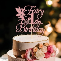 Feenhafte Tortendekoration zum 1. Geburtstag, Mädchen 1. Geburtstag Tortendeko, Feenhafte Geburtstagsparty-Dekoration